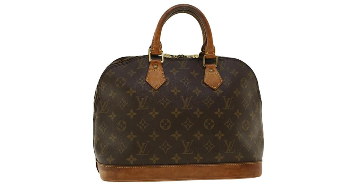 LOUIS VUITTON Monogram Mini Alma Haut Hand Bag Khaki M92203 LV