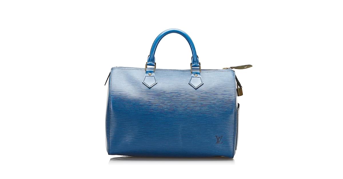 Louis Vuitton Speedy 30 Blue Epi in 2023