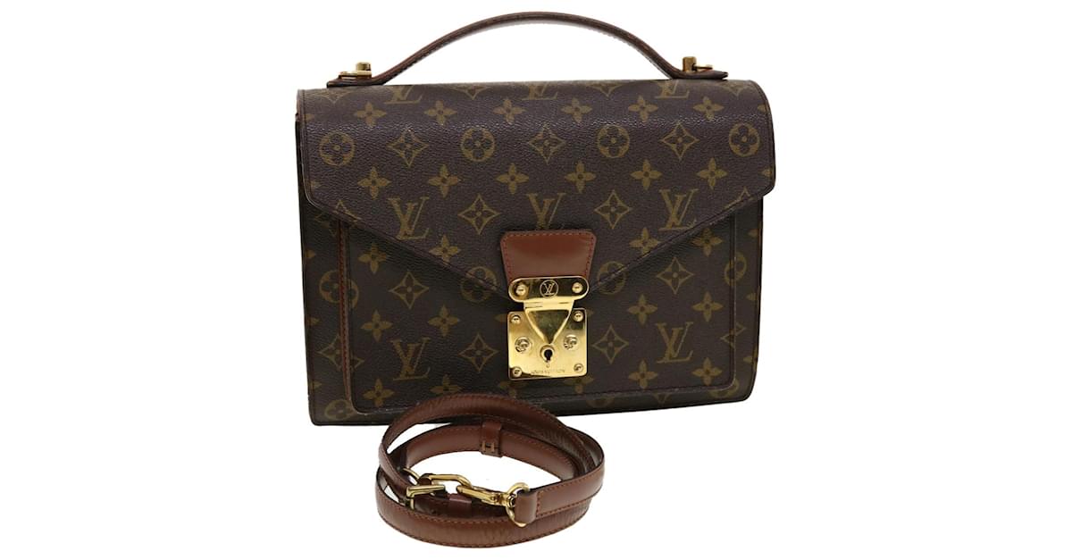 Louis Vuitton Monogram Monceau 28 Hand Bag M51185 LV Auth 41507