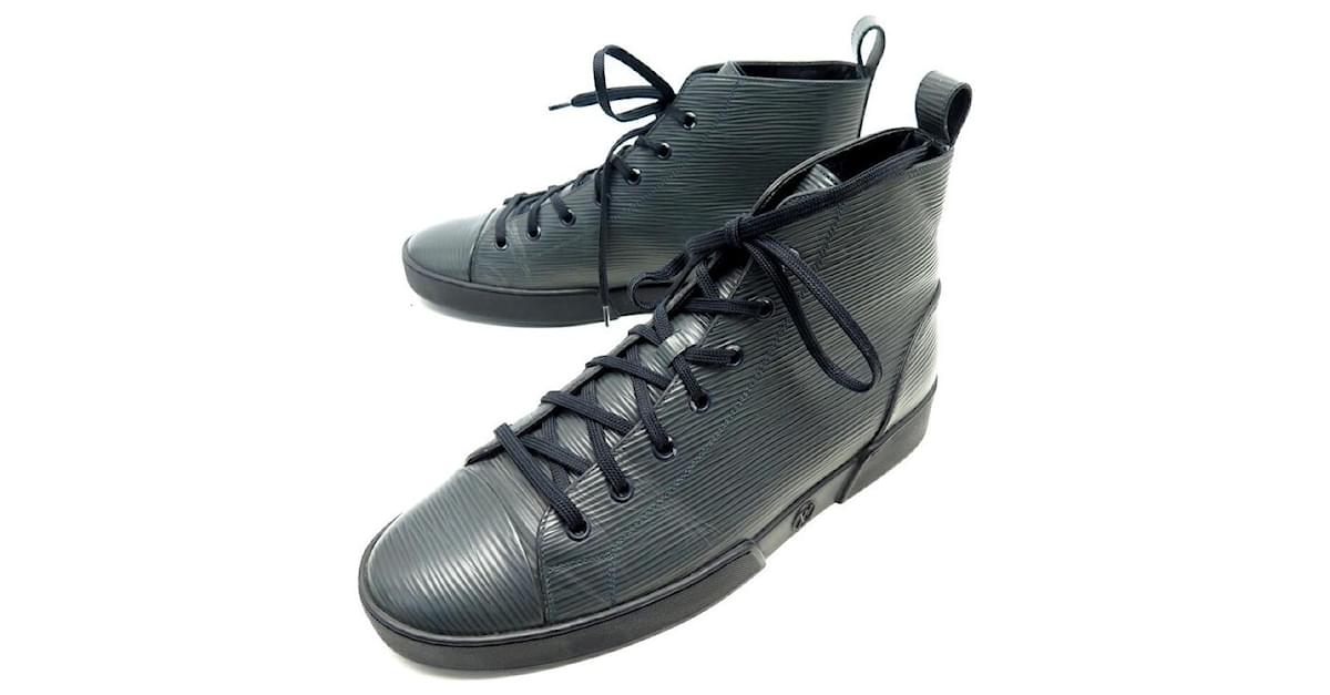 Pre-owned Louis Vuitton Dark Blue Epi Leather Sneakers (men's), 9