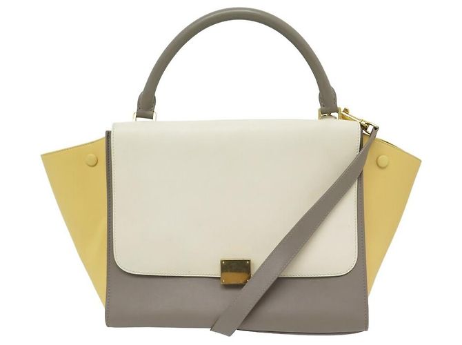 Sac à Main CÉLINE 'Tab Bag' En Cuir Vert Sapin - Modèle Bandoulière Occasion