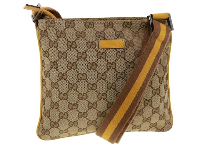 GUCCI シェリーラインバッグ 146309モデル - スリングバッグ GUCCI GG Canvas Web Sherry Line Shoulder Bag Beige Red Green