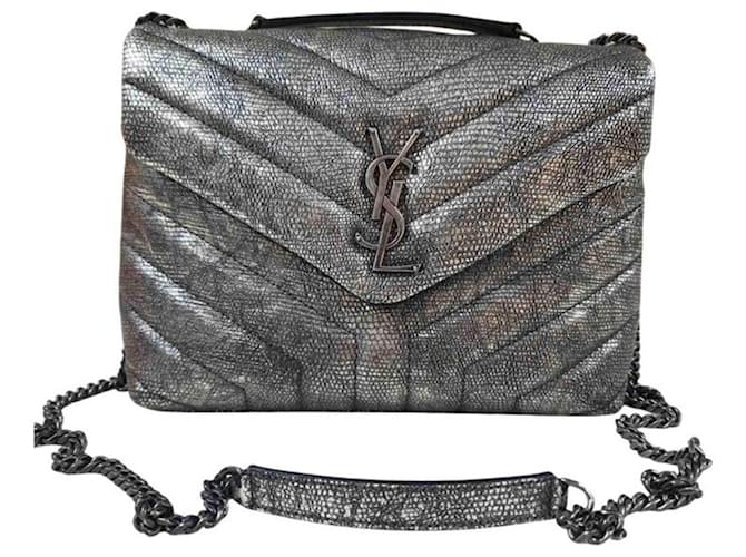Yves Saint Laurent Saint Laurent Metallic Caviar calf leather