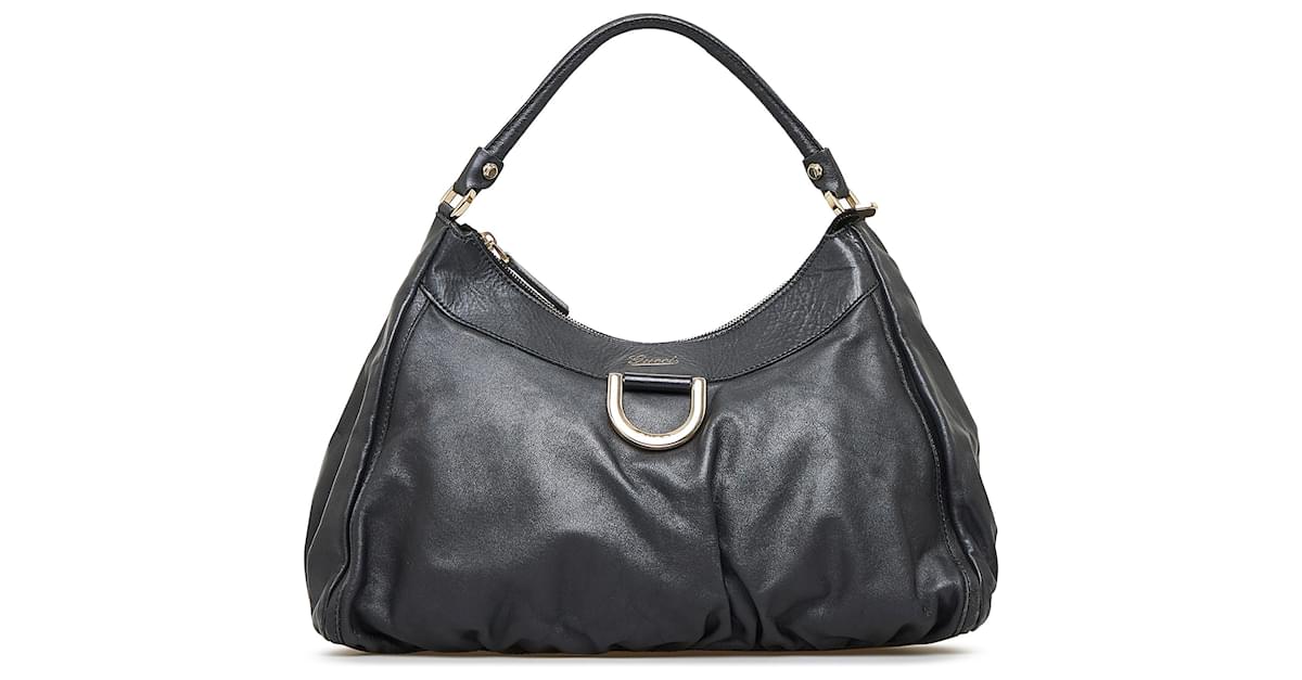Gucci Black Abbey D-ring Shoulder Bag Leather Pony-style calfskin  ref.922009 - Joli Closet