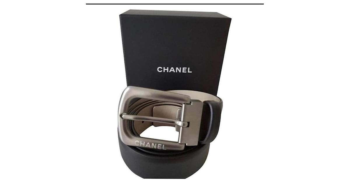 Chanel MEN'S BELT IN BLACK calf leather / taille 95/ New never used  ref.922533 - Joli Closet