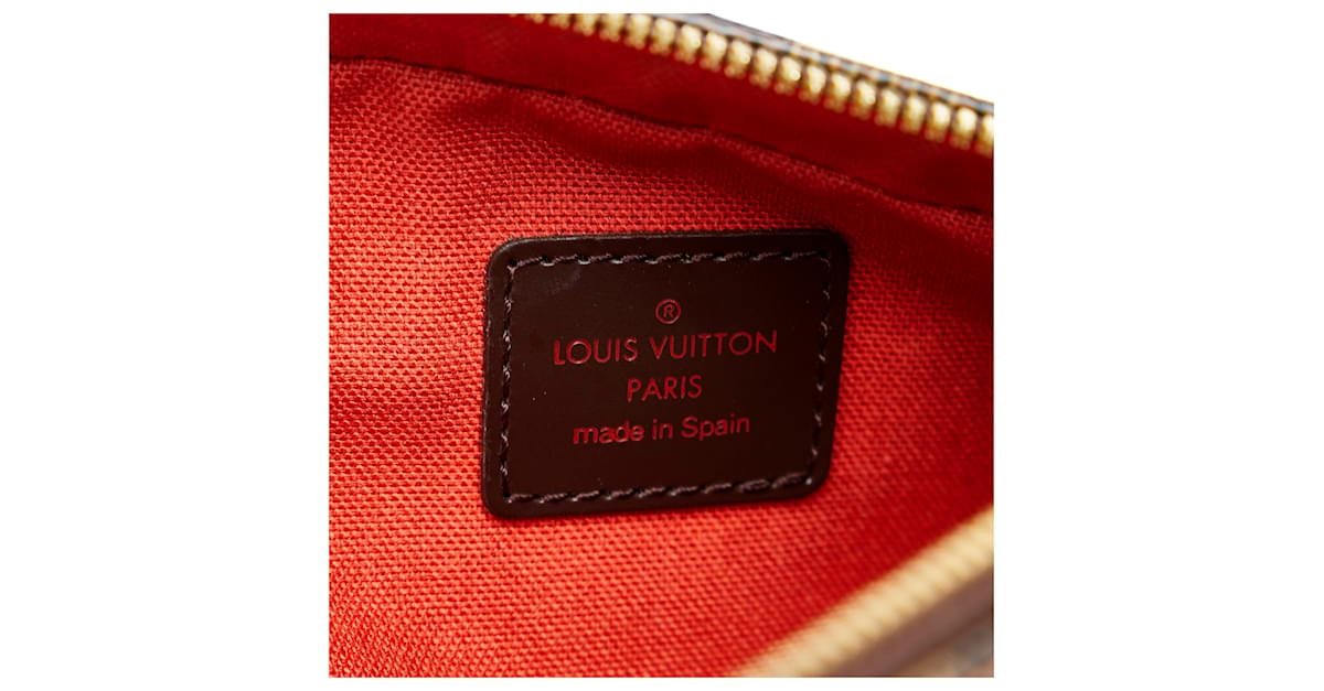 Louis Vuitton The Geronimos features a damier ebene canvas body