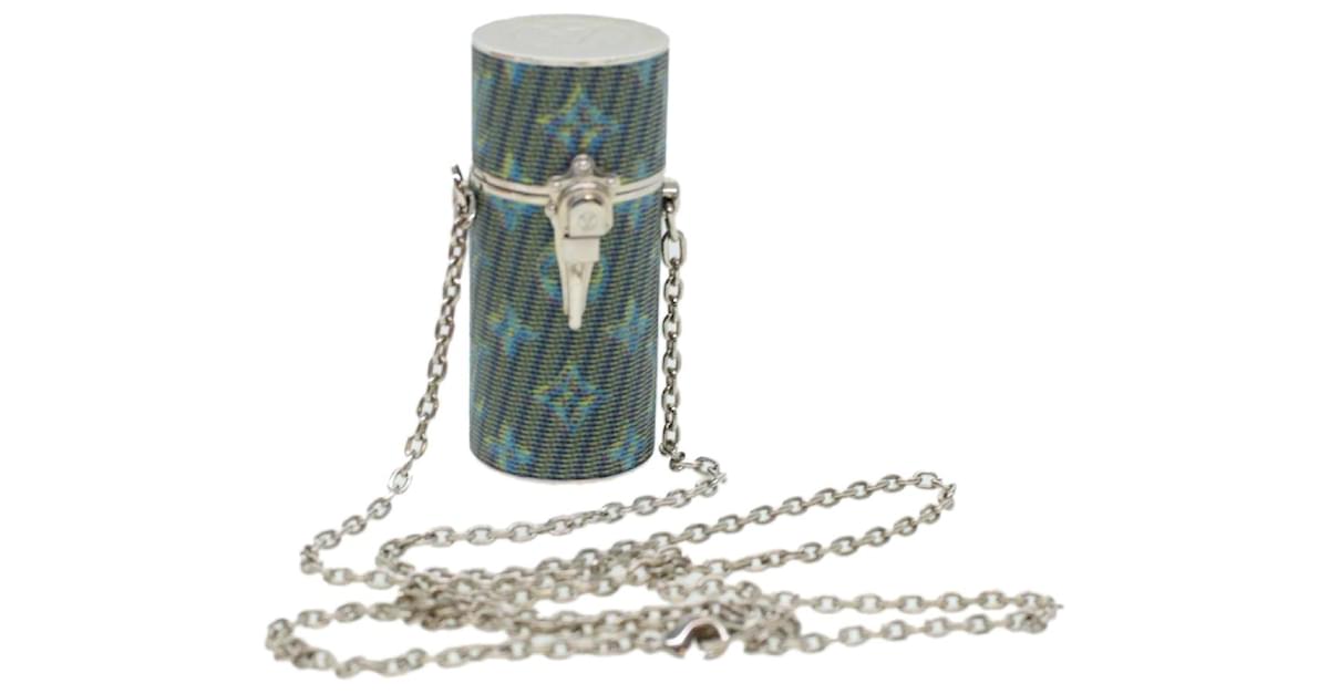 Louis Vuitton LV MP2536 Lipstick Case Monogram Green Chain Necklace  Accessories