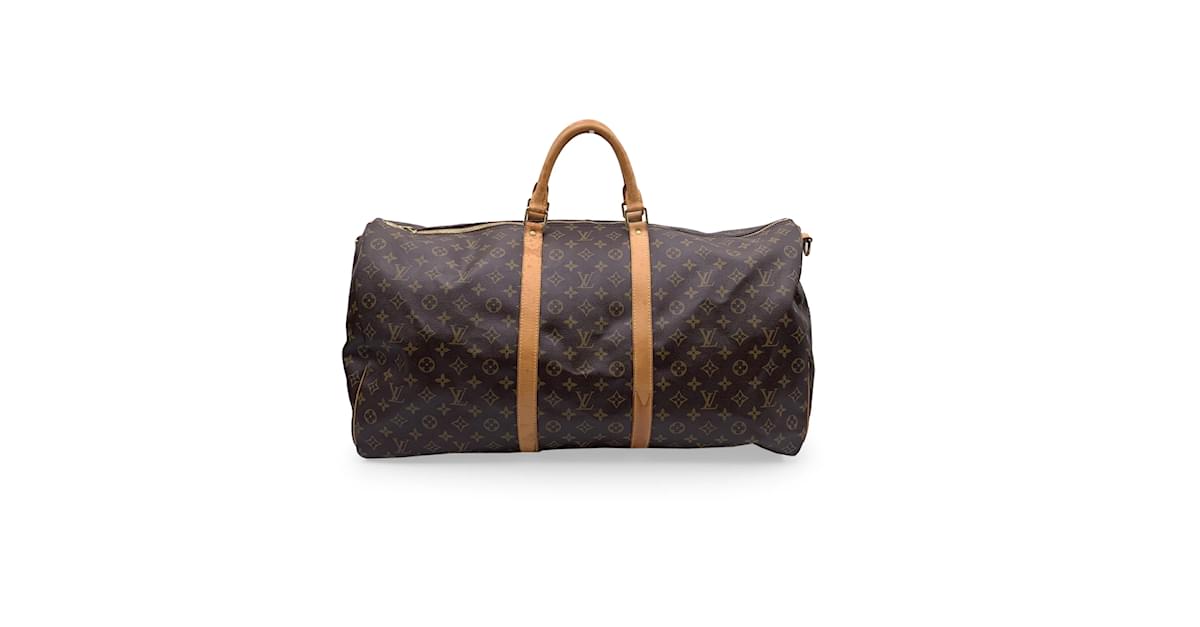 Louis Vuitton Monogram Keepall 60 Travel Large Duffle Bag M41412 Brown  Cloth ref.1008261 - Joli Closet