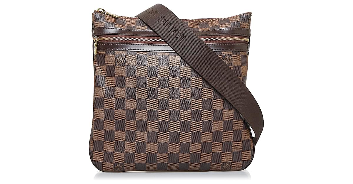 Louis Vuitton Brown Damier Ebene Pochette Bosphore Cloth ref