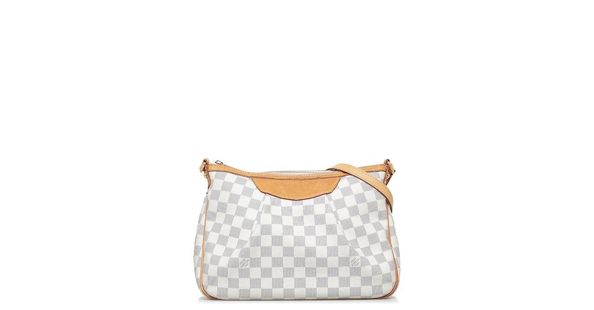 Louis Vuitton Damier Azur Siracusa Pm Canvas Crossbody Bag (pre-owned) in  Gray