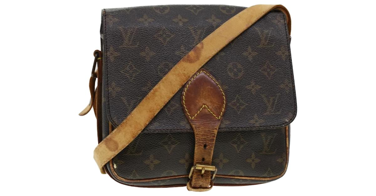 LOUIS VUITTON Monogram Cartouchiere MM Shoulder Bag M51253 LV Auth