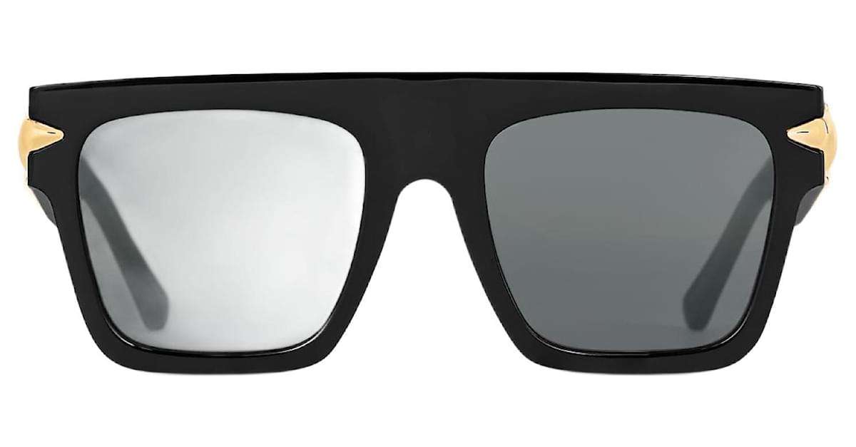 Louis Vuitton LV Edge Square Sunglasses Black Acetate & Metal. Size W