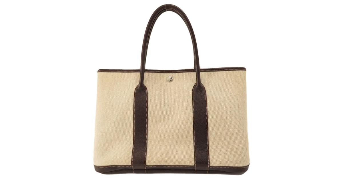 Hermès Mini garden party bag Beige Cloth ref.330457 - Joli Closet