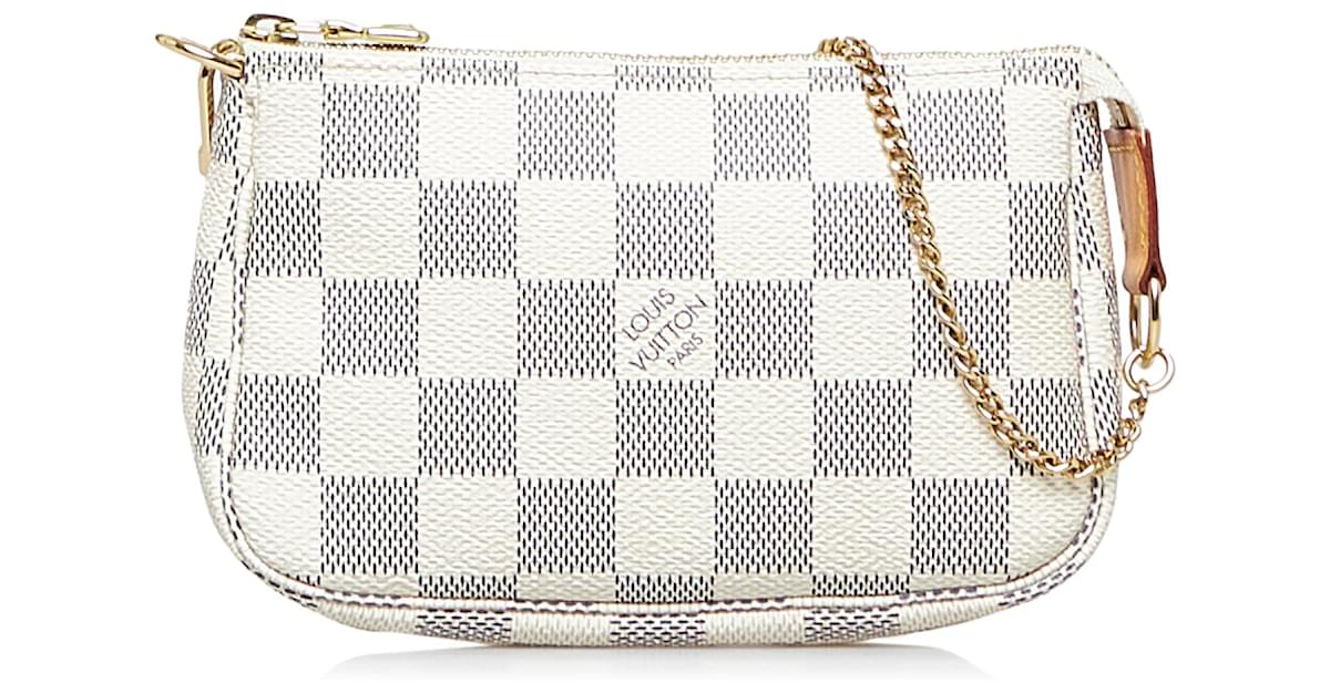 Louis Vuitton White Damier Azur Mini Pochette Accessoire Cloth ref.946555 -  Joli Closet