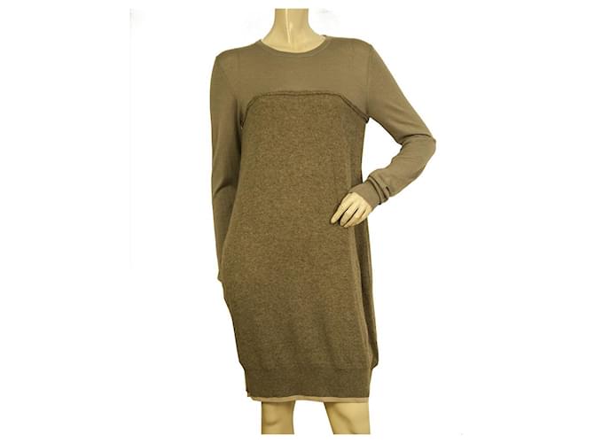 Chlo Chloe Brown Cashmere Silk Long Sleeve Knee Length Knit Dress size S ref.927570 - Joli Closet Chlo Chloe Brown Cashmere Silk Long Sleeve Knee Length Knit Dress size S ref.927570 - Joli Closet