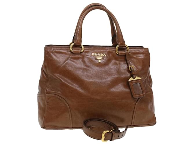 バッグ Prada archive shoulder bag 2way brown PRADA Shoulder Bag Leather 2way Brown Auth 41946 ref.927951