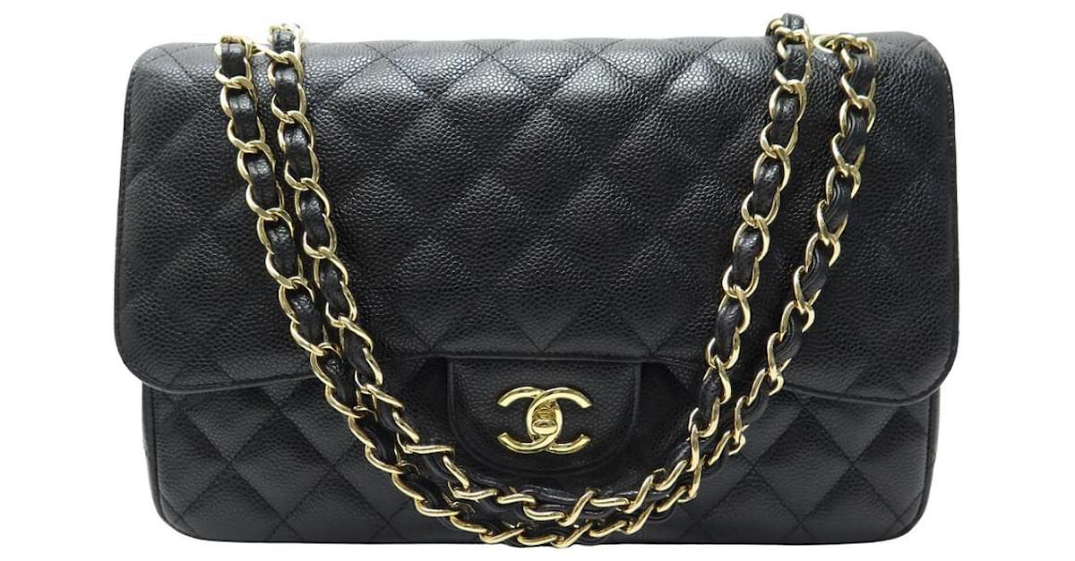 NEW CHANEL CLASSIC TIMELESS JUMBO CAVIAR LEATHER