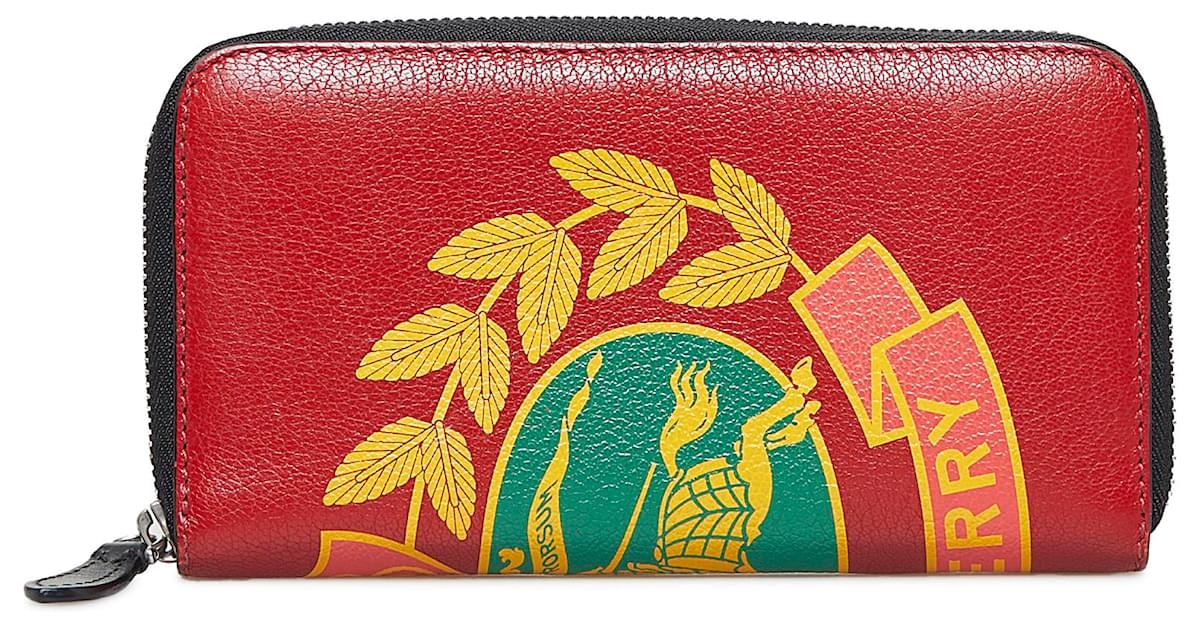 Burberry crest hot sale wallet