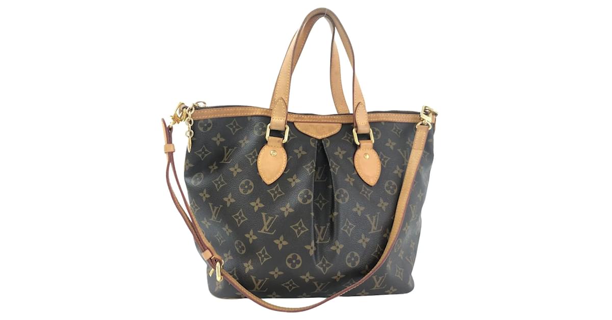 Louis Vuitton Monogram Palermo PM M40145 Brown Cloth ref.903107