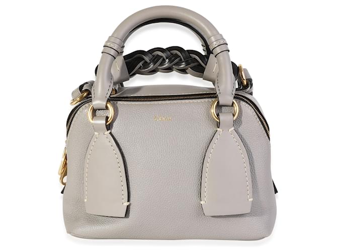 Chloé Chloe Kleine Daria Tasche aus Kalbsleder in Stormy Grey Grau 
