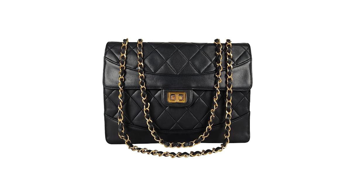 Chanel 2.55 Timeless Shoulder Bag Blue Leather ref.932847 - Joli