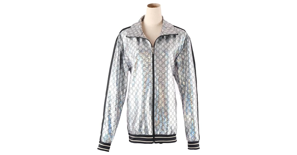 Laminated sparkling gg jersey on sale jacket