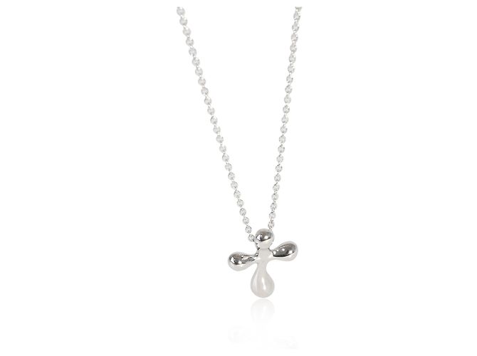 Superbe Collier Avec Pendentif En Métal Couleur Argent - Occasion