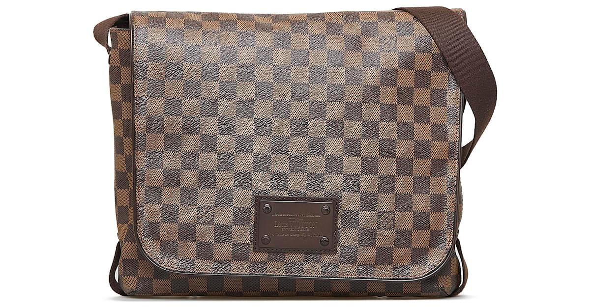 Louis Vuitton Damier Ebene Brooklyn MM Brown Cloth ref.615401