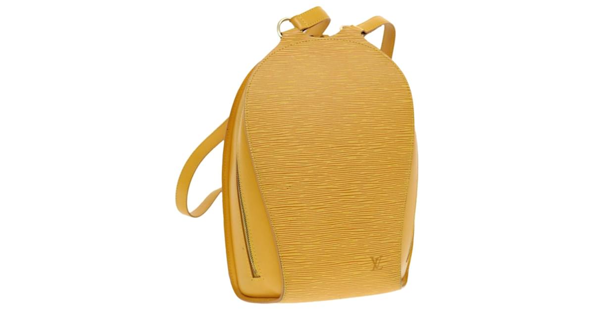 LOUIS VUITTON Epi Leather Mabillon Backpack Yellow