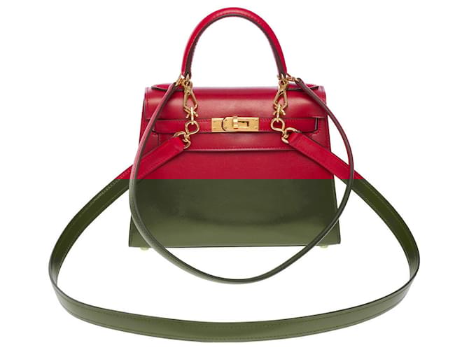 Hermès HERMES Kelly Mini Bag in Red Leather 101228