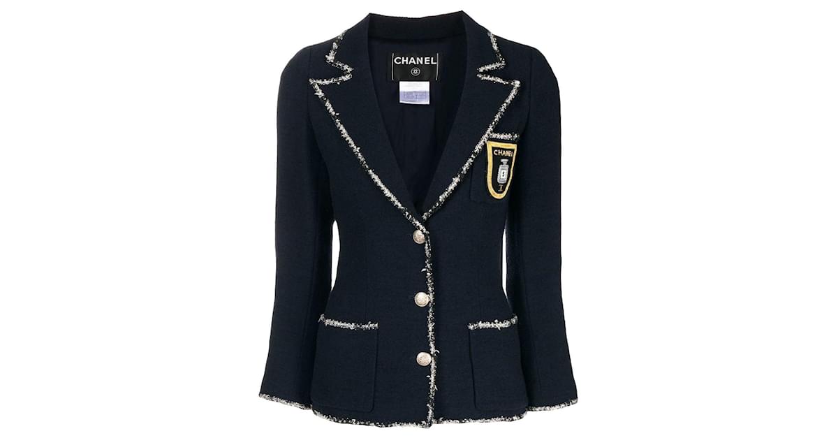 Chanel Devil Wears Prada Iconic Jacket Navy blue Tweed ref.935657