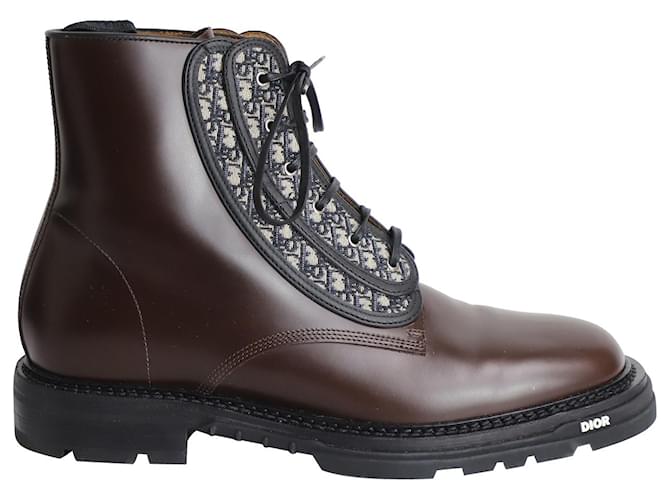 Dior Explorer Lace-Up Boots in Brown Leather Joli Closet