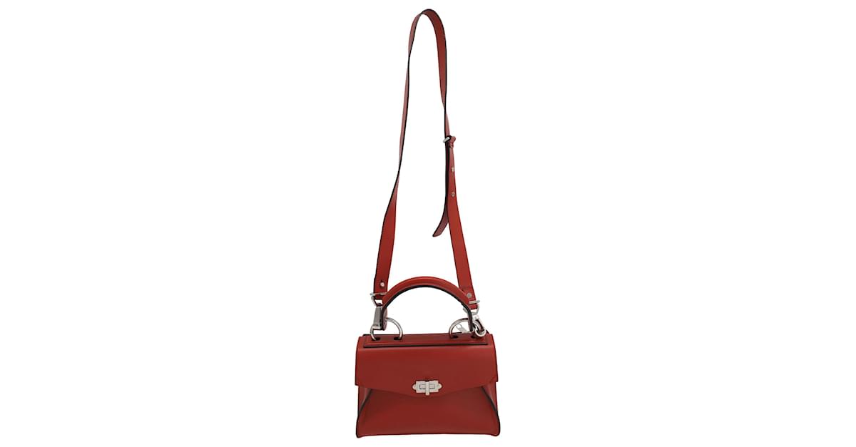 Proenza Schouler Small Hava Top Handle Bag in Red Leather Pony