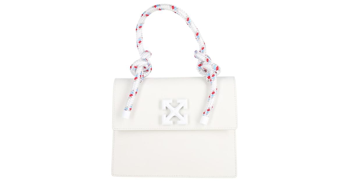 OFF-WHITE Gummy Jitney 1.4 Top Handle Bag in White
