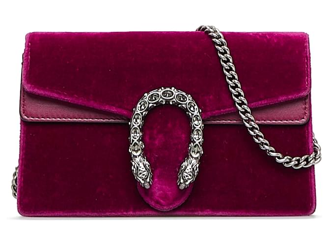 Gucci Purple Super Mini Velvet Dionysus Crossbody Bag Cloth ref