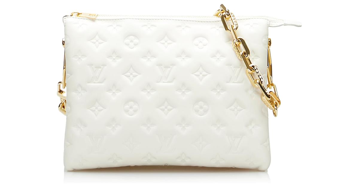 Louis Vuitton White Monogram Coussin PM Leather ref.936866 - Joli Closet