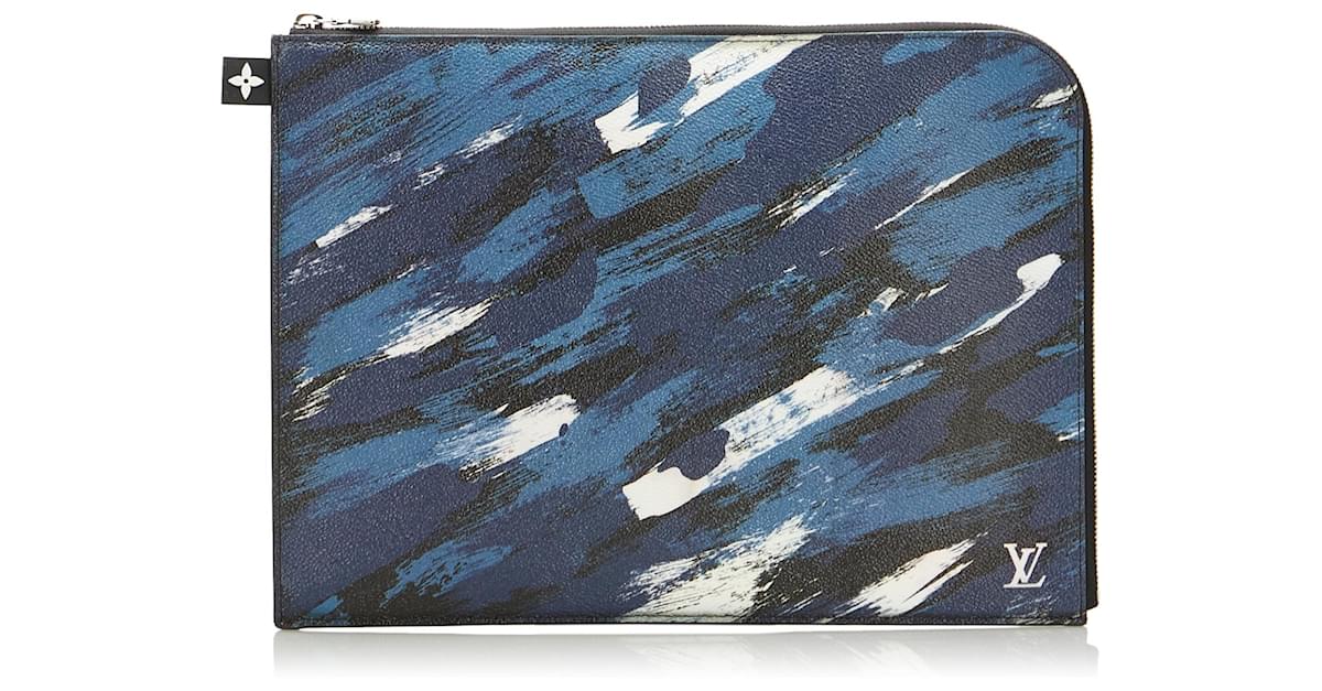 Louis Vuitton Blue Camouflage Pochette Jour GM Multiple colors Cloth Cloth  ref.936874 - Joli Closet