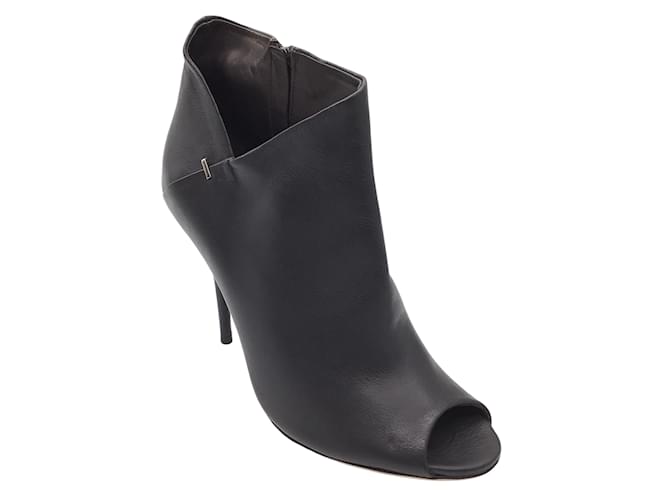 Calvin Klein Collection Dark Brown High Heeled Open Toe Leather