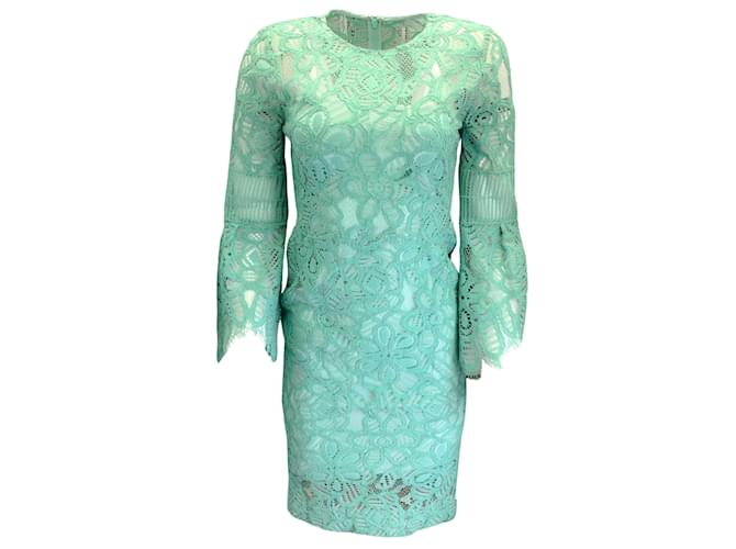 chinese dress ladies Mint Beaded Lace Mini Dress XL main image 1