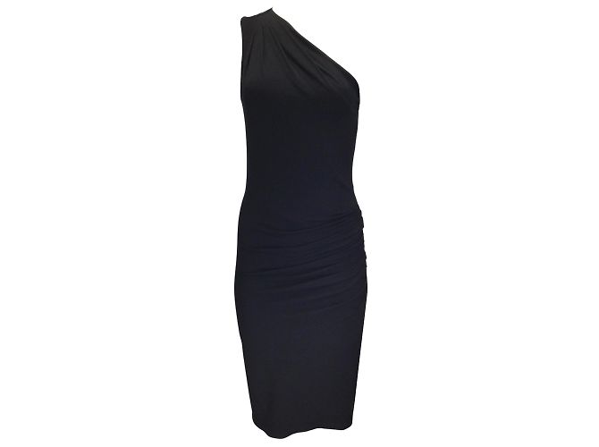 Robe De Soirée Xscape Noir - Une épaule - Taille 12 - Neuve Sans étiquettes - Longue