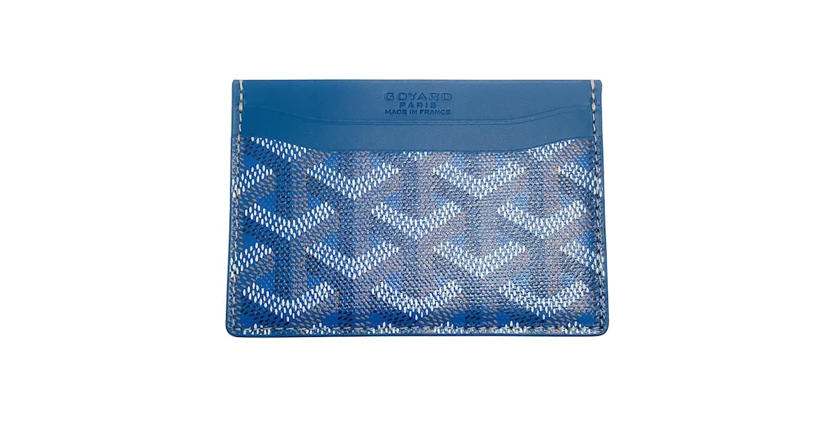 Goyard Blue Goyardine Saint Sulpice Card Holder Leather ref.939651 - Joli  Closet