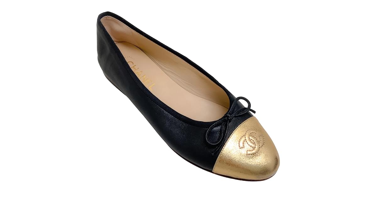 CHANEL, Shoes, Chanel Ballerina Flat Beige And Black
