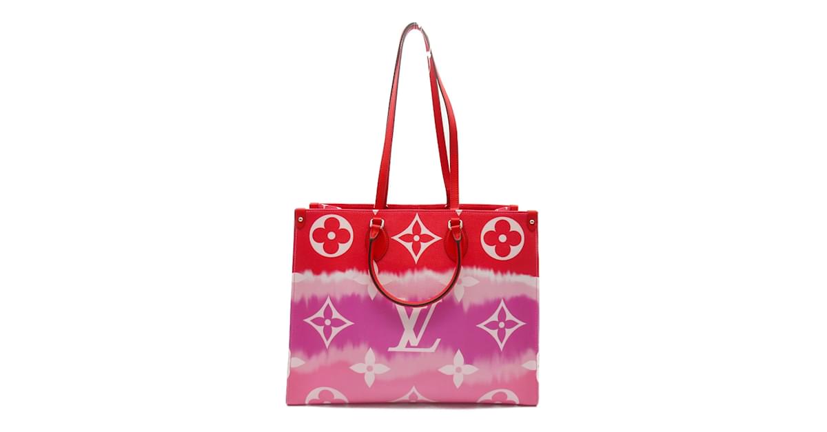 Louis Vuitton LV Escale OnTheGo GM Tie Dye Red Pink M45121 in 2023