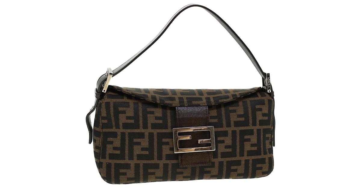 FENDI Zucca Canvas Mamma Baguette Shoulder Bag Brown 2321 26725 008 Auth  yk7143 ref.942074 - Joli Closet