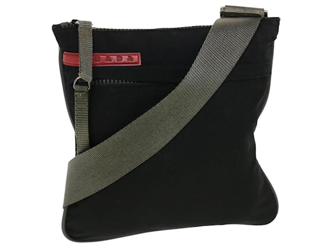 PRADA Sports Shoulder Bag Nylon Black Auth ki2999 ref.943042