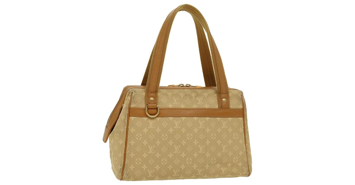 LOUIS VUITTON Josephine PM Mini Lin Monogram Canvas Satchel Bag Beige