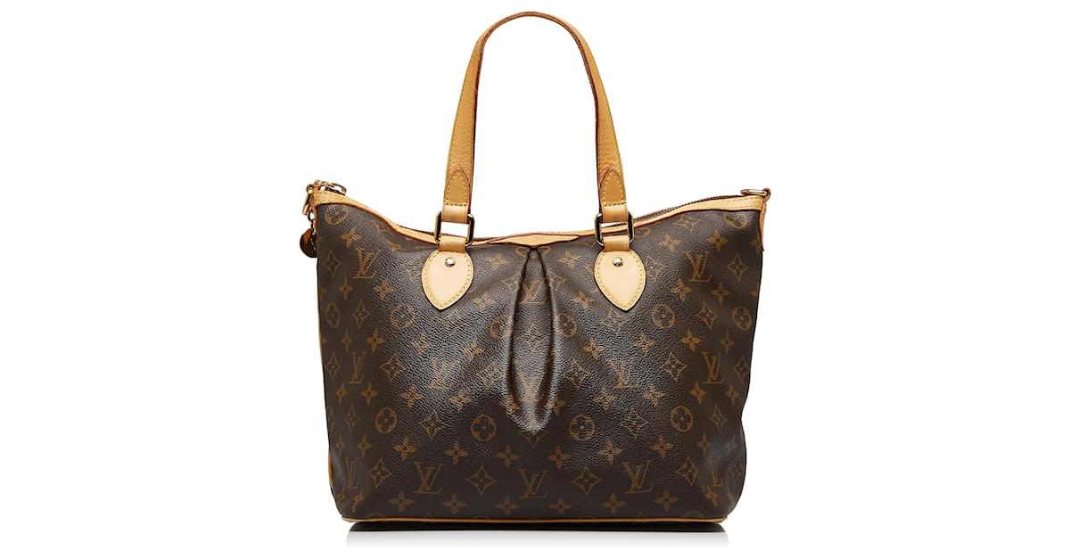 Louis Vuitton Brown Monogram Palermo PM Leather Cloth ref.943252 - Joli  Closet