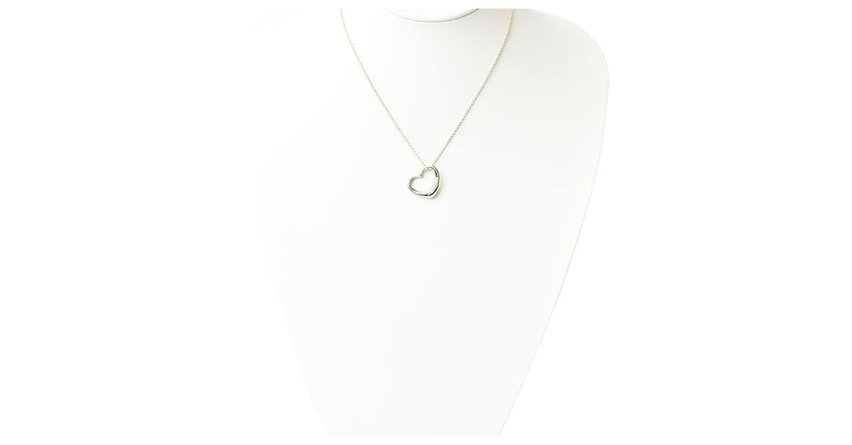 Estate Tiffany & Co. Elsa Peretti Open Heart Necklace ESNEC00165 -  Radcliffe Jewelers