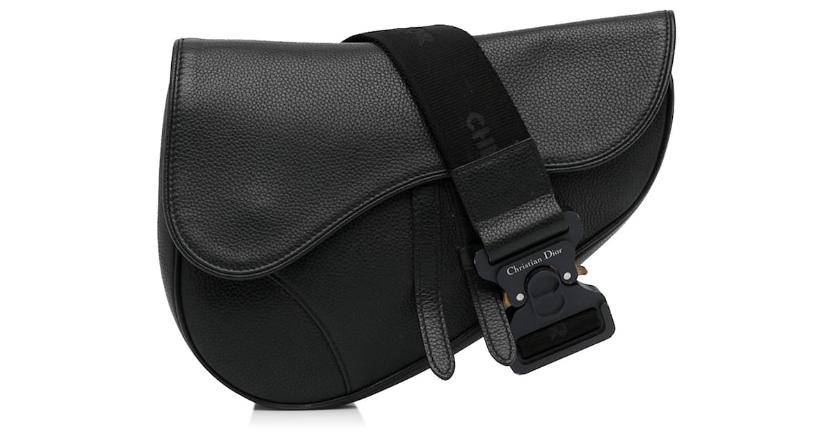 Dior Black Saddle Crossbody Bag Leather Pony-style calfskin ref.946447 -  Joli Closet