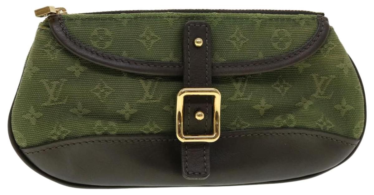 LOUIS VUITTON Monogram Mini Ansophie Pouch Khaki M92698 LV Auth